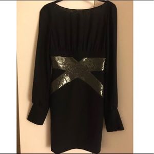 MACKAGE OPEN BACK BLACK DRESS